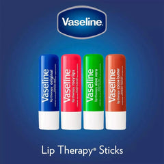 Lips stay moisturized on the go with Vaseline Lip Therapy.