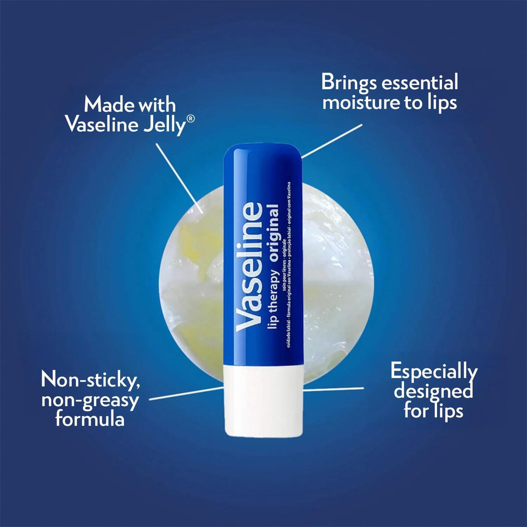 Rosy Lips display highlights the pink-tinted balm in a multi-pack.