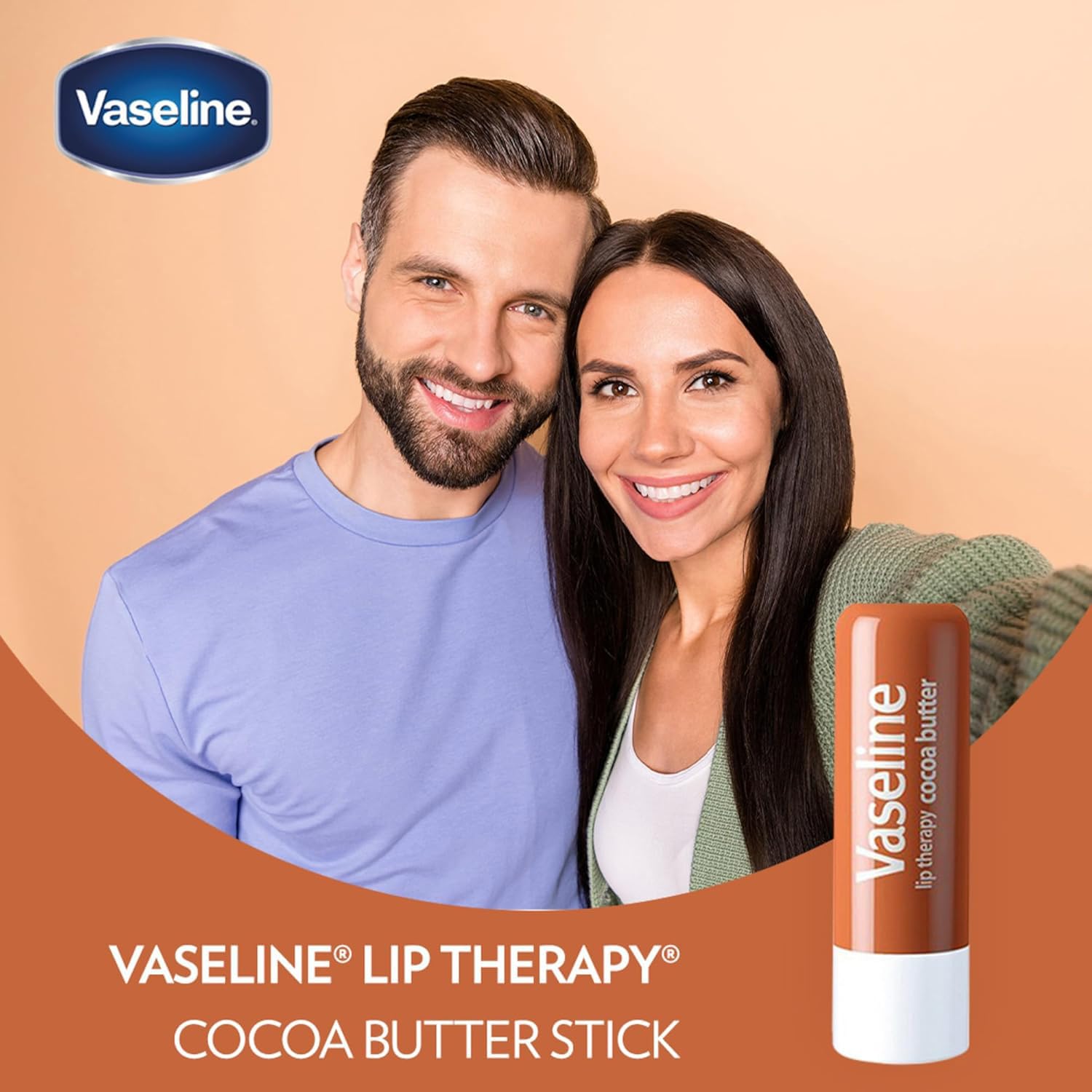 Vaseline Petroleum Jelly-based formula seals in moisture on lips.