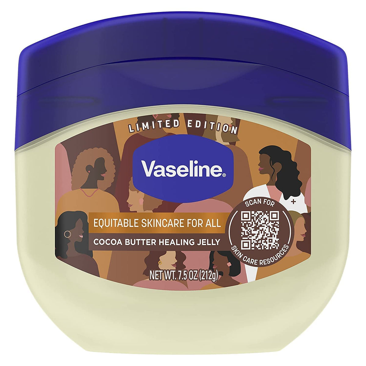 Vaseline Rich Conditioning Cocoa Butter jar; creamy moisture for skin