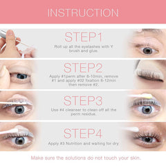 VASSOUL lift pads aligned above eyelashes for precise lash shaping