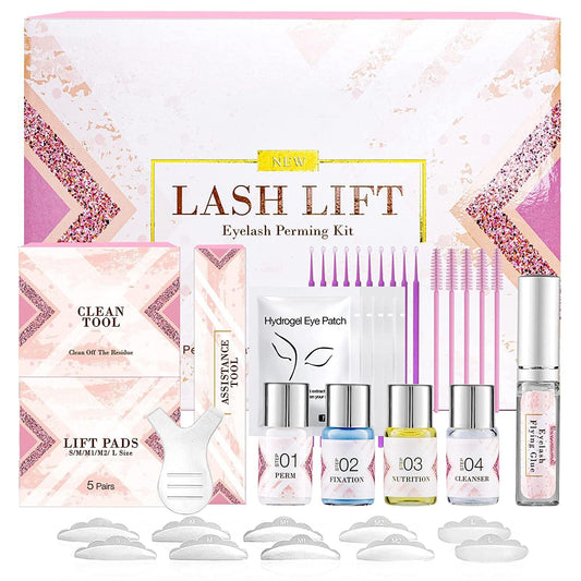 VASSOUL Lash Lift Kit packaging with cleanser solution ready for pro-level prep