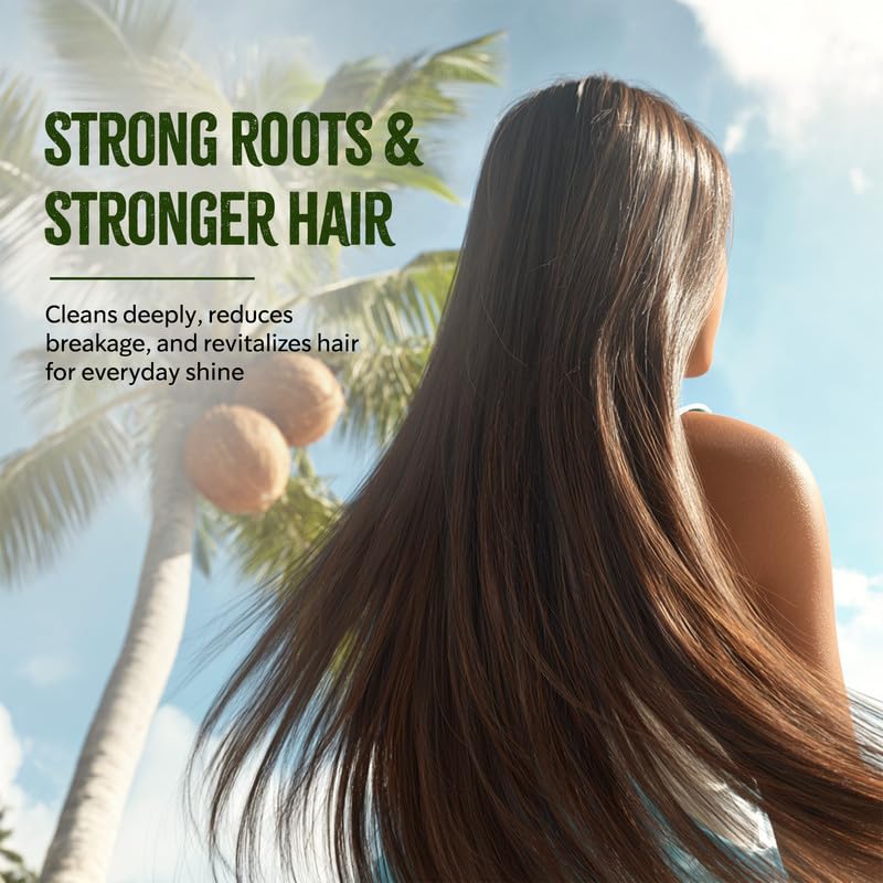 Close-up of coconut oil in Vatika Naturals formula for natural nourishment.