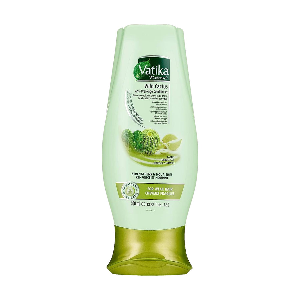 Vatika Naturals Moisturizing Conditioner bottle view showing product for smooth, hydrated hair