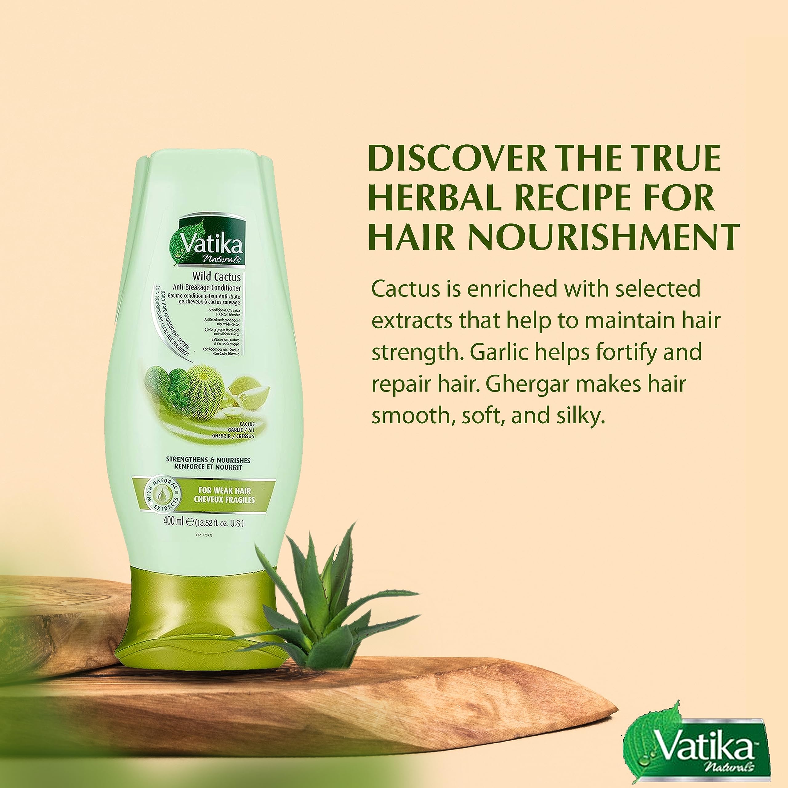 Vatika Naturals Moisturizing Conditioner frizz-control for sleek hair finish