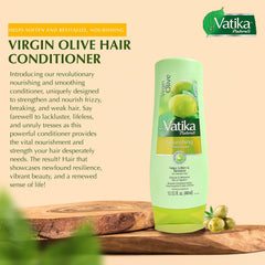 Vatika Naturals Moisturizing Conditioner with henna ingredients promotes natural conditioning.