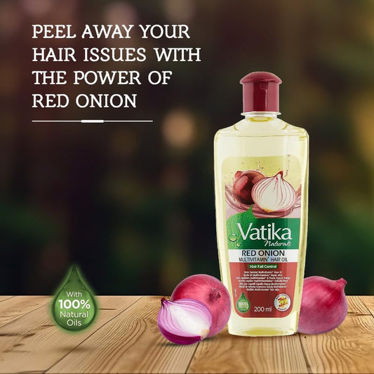 Vatika Naturals Multivitamin Hair Oil on scalp demonstrates revitalizing nourishment for roots.