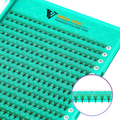 VAVALASH 320 brown premade fans in a compact tray for efficiency