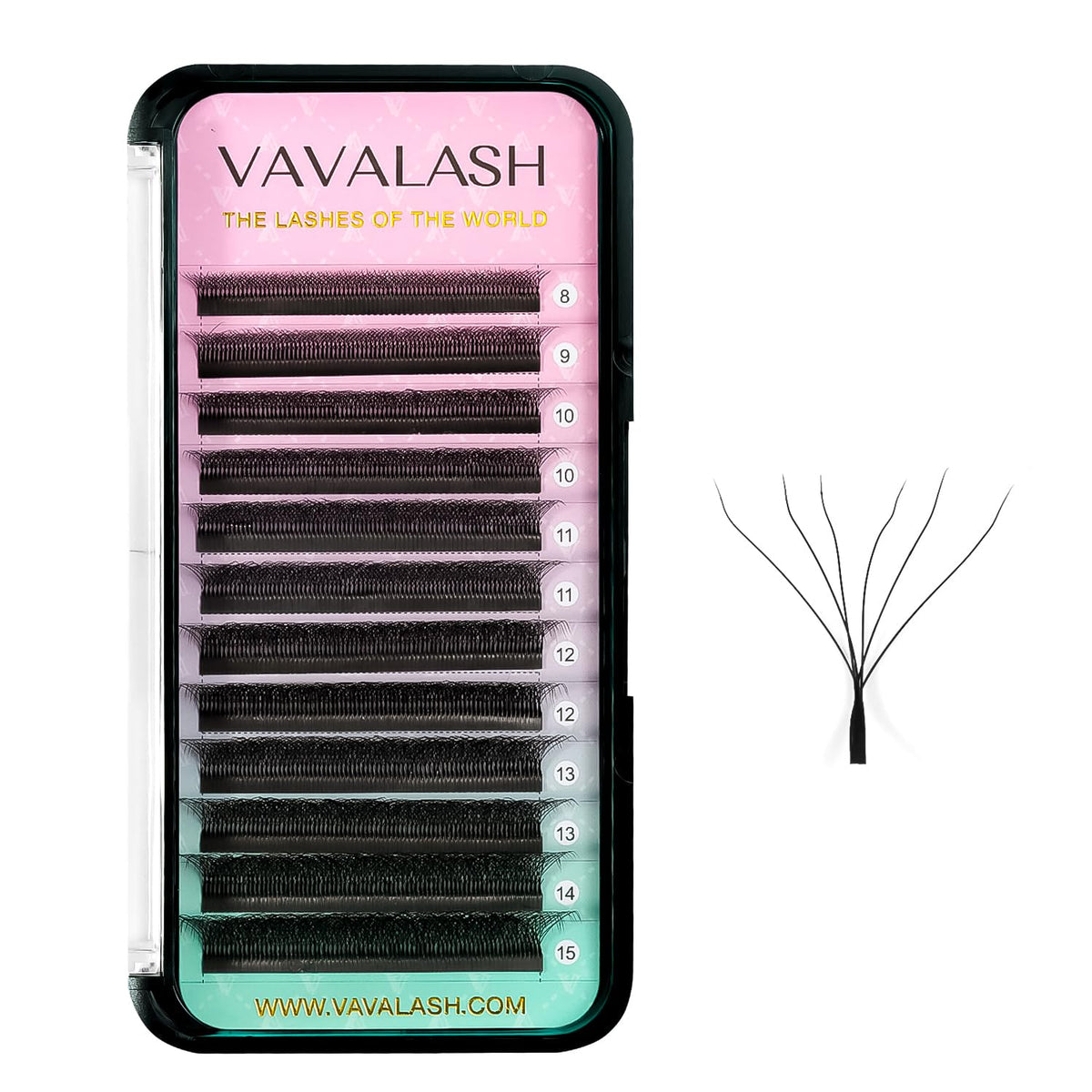 VAVALASH 6D W shape lash fans on strip enable fast fanning and time savings