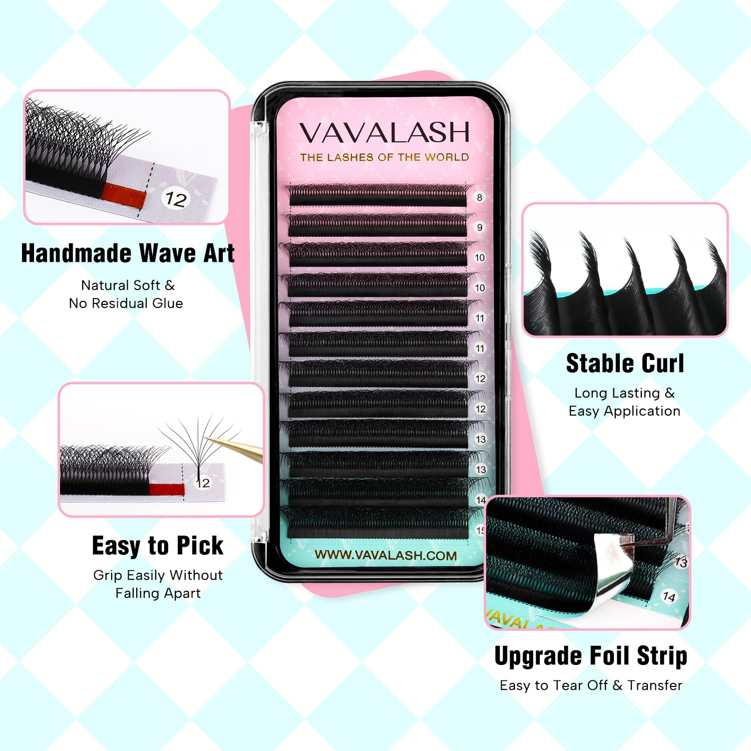 VAVALASH 8D W-shape lashes cruelty-free PBT silk for lightweight wear.