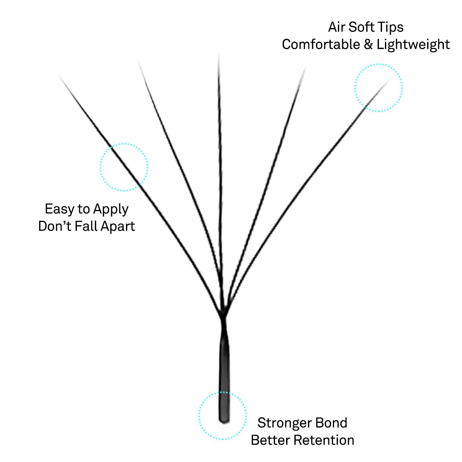 VAVALASH long stem design boosts lash contact and retention.