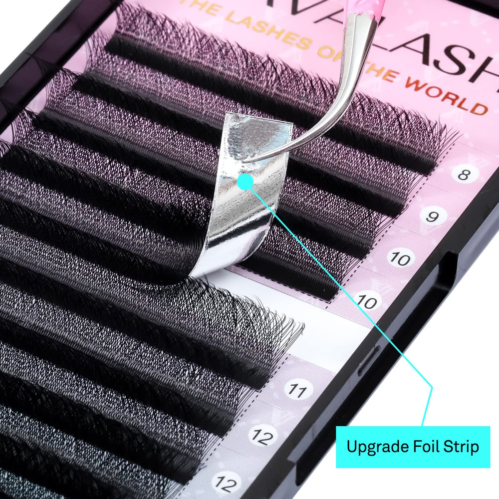 VAVALASH long-stem W fans improve bonding to natural lashes.