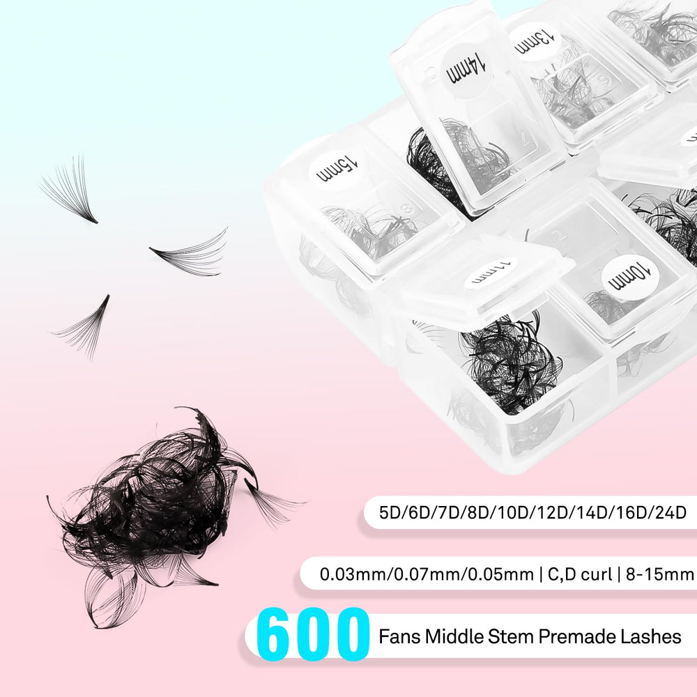 VAVALASH premade 10mm loose fans offer subtle drama with comfortable wear.