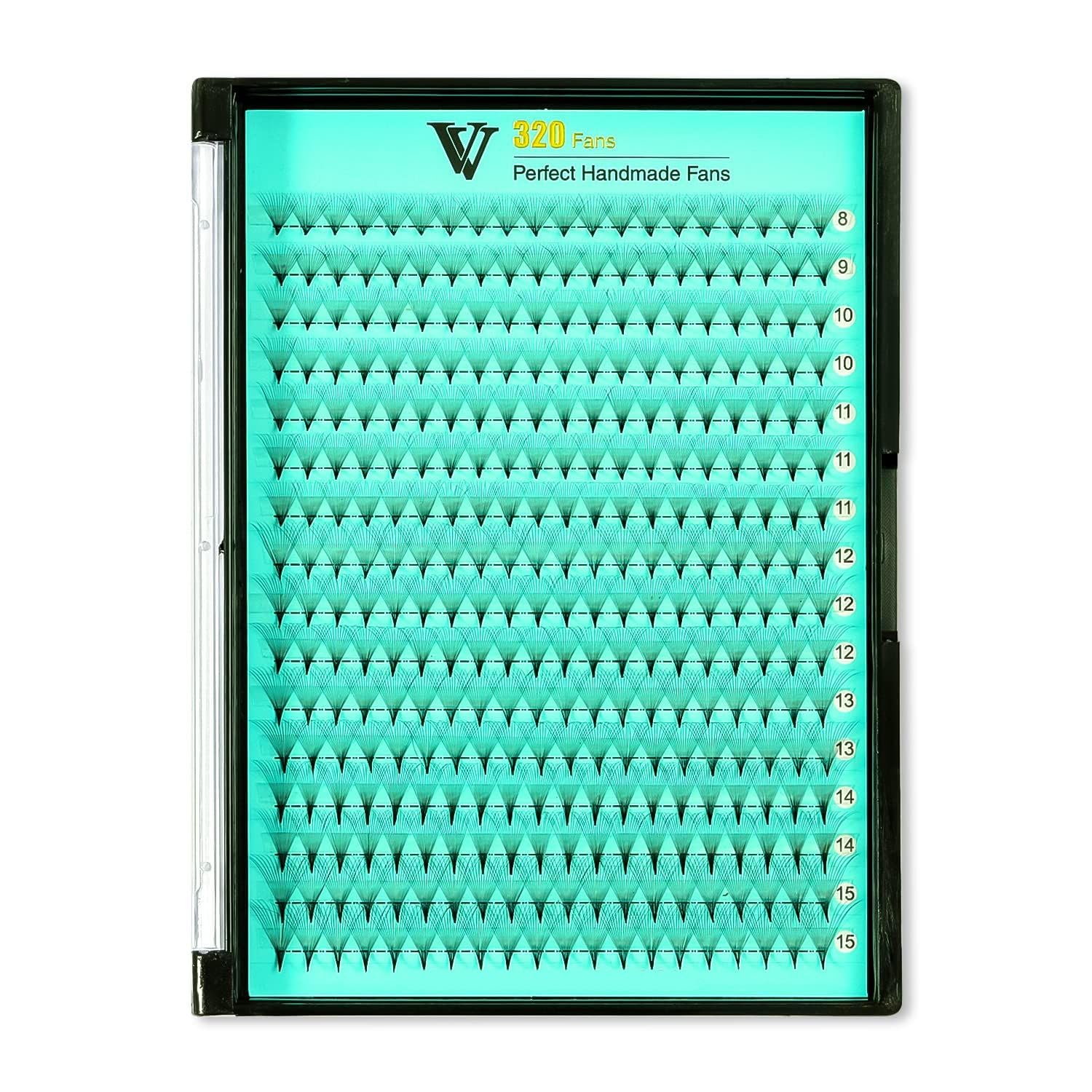 VAVALASH premade fans 16D 0.03-C with middle stem for smooth natural blend.