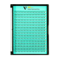 VAVALASH premade fans 16D 0.03-C with middle stem for smooth natural blend.