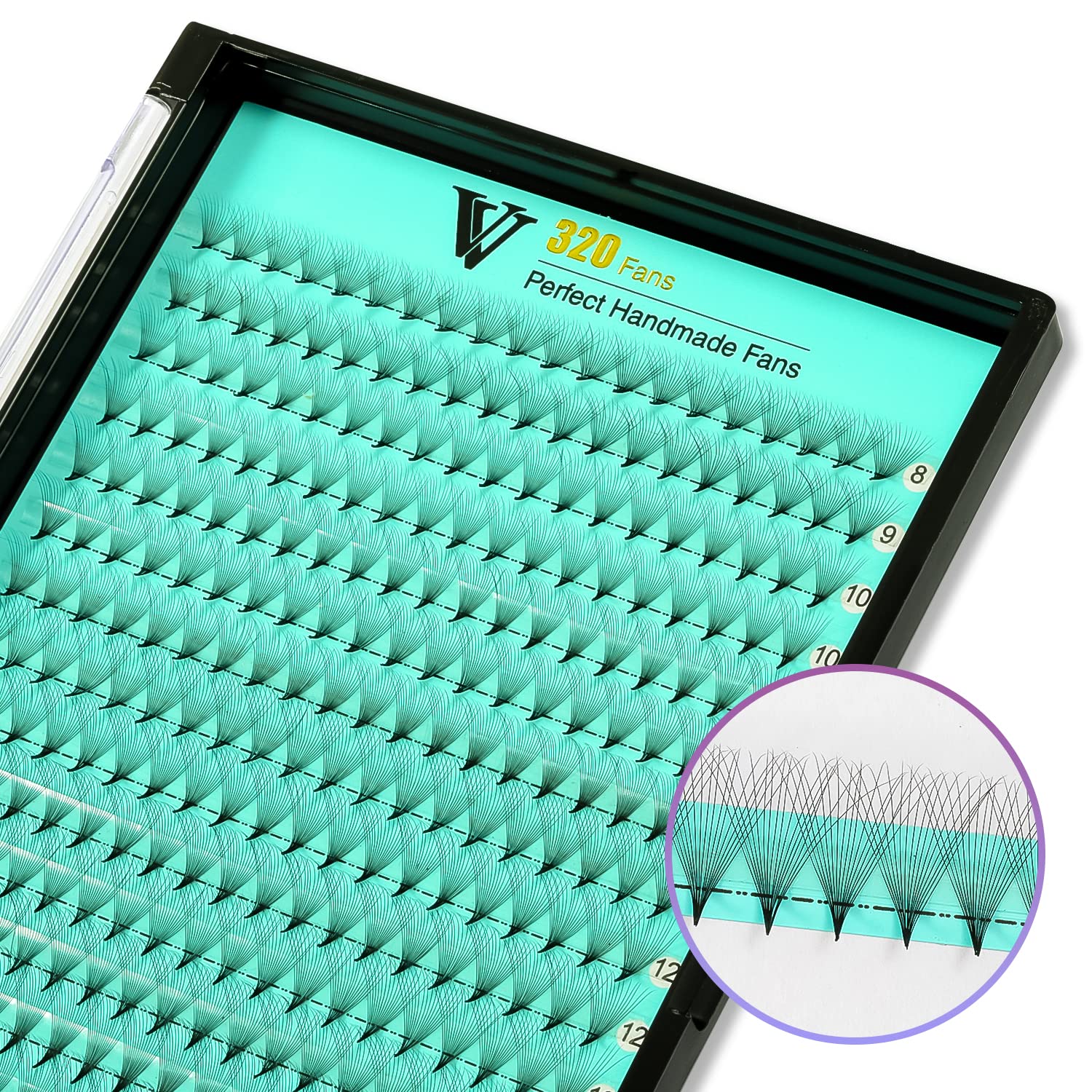 VAVALASH 20D premade fans show lightweight design for comfortable wear.