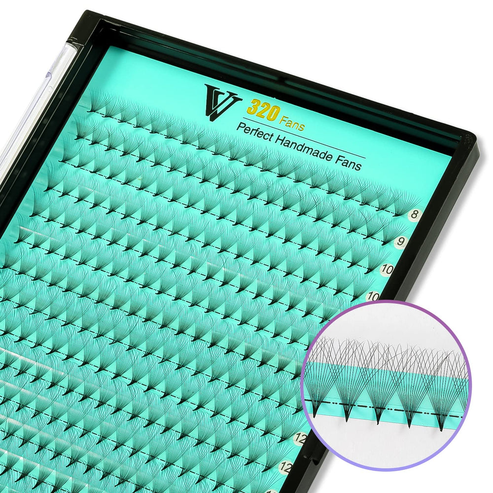 VAVALASH 20D premade fans show lightweight design for comfortable wear.