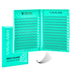 VAVALASH premade 6D fans with 0.05 thickness provide lightweight volume lashes.