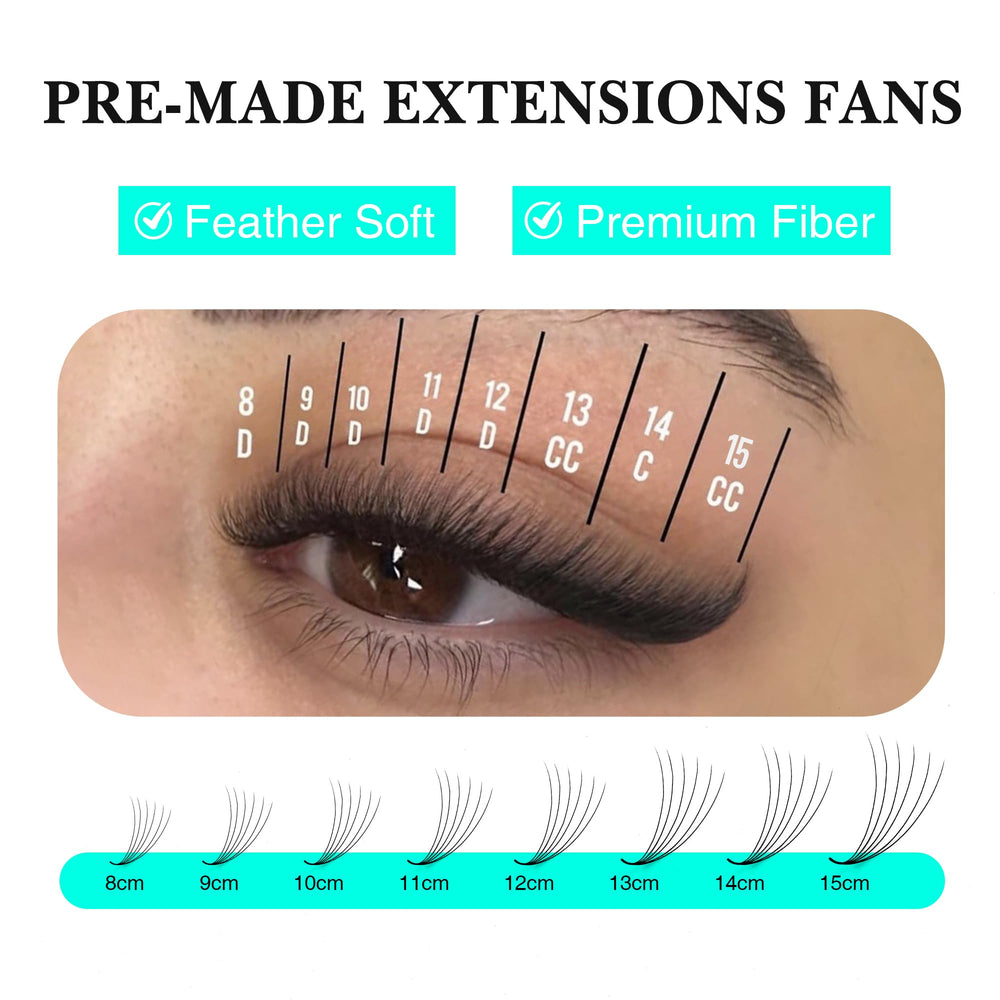VAVALASH premade fans thin base provide lightweight comfort during application.