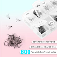VAVALASH thin-base premade fans enable seamless lash application