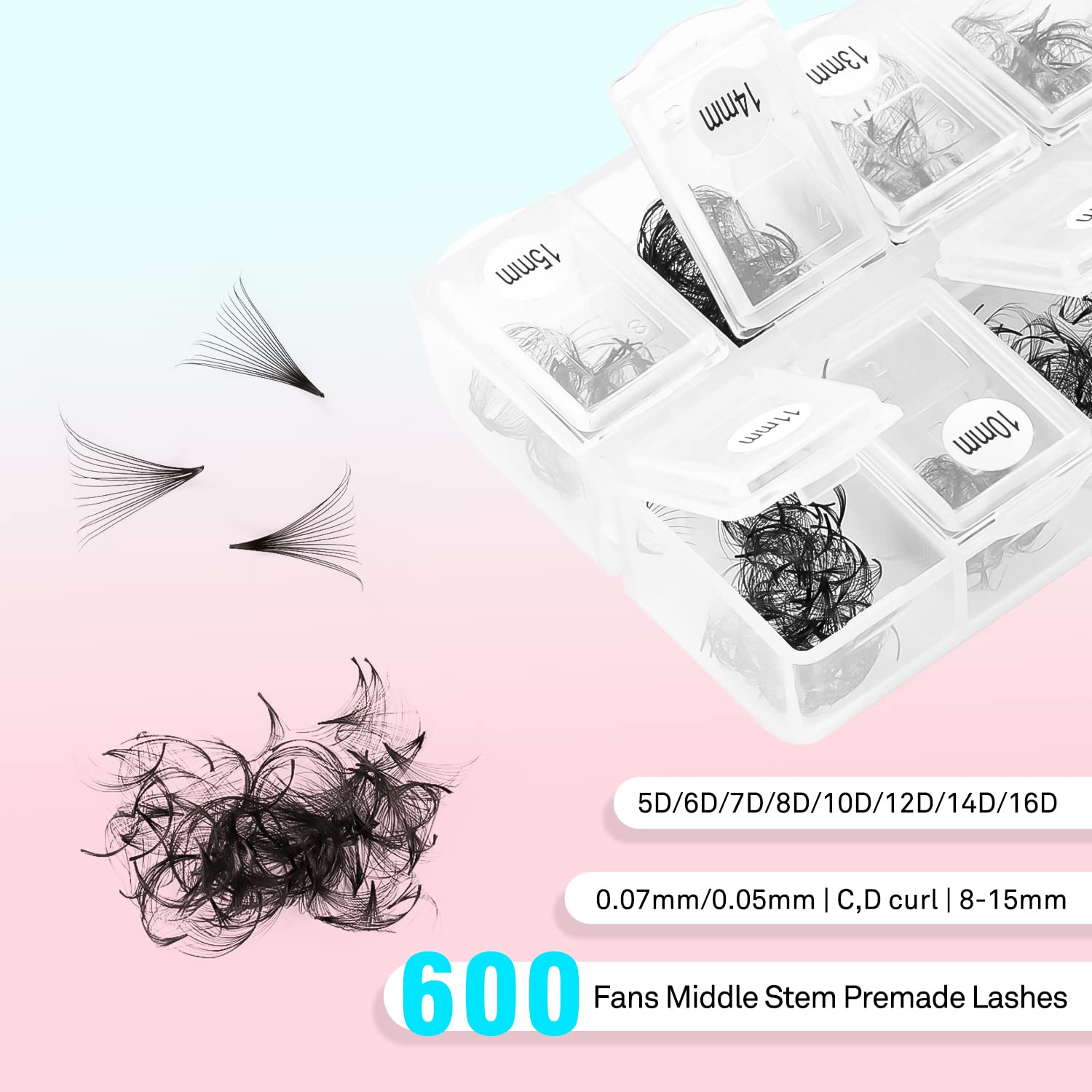 VAVALASH thin-base premade fans ensure seamless adhesion and natural coverage.