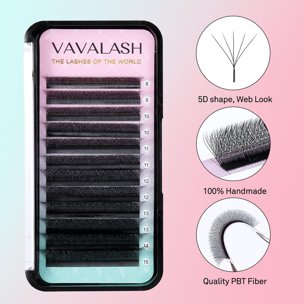 VAVALASH W-shaped fans close-up showing dense fan formation for quick sticking