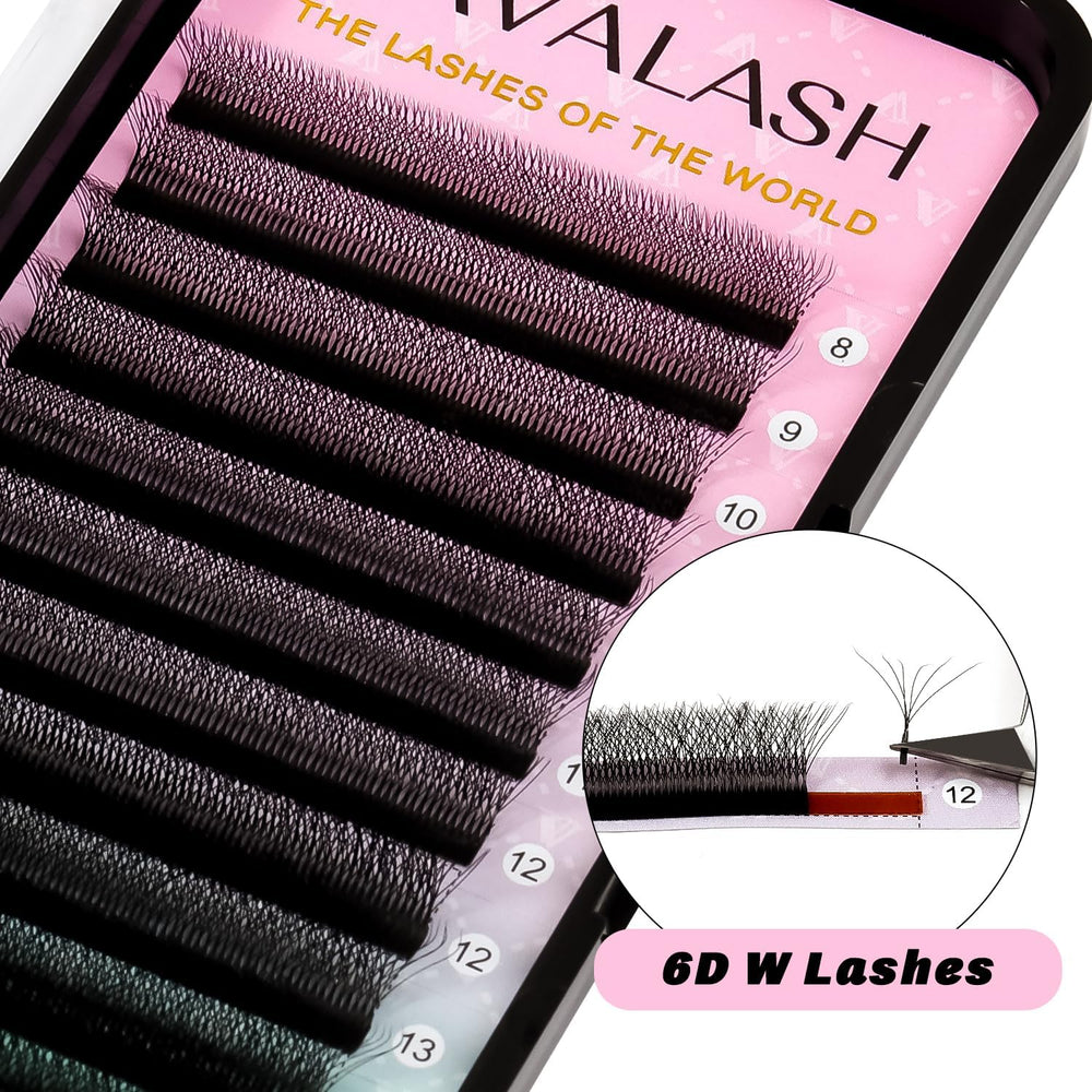 VAVALASH W-shaped lashes in matte black close-up show bold volume