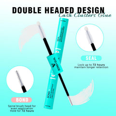 VAVALASH waterproof lash glue demonstrates long-lasting hold for day wear.