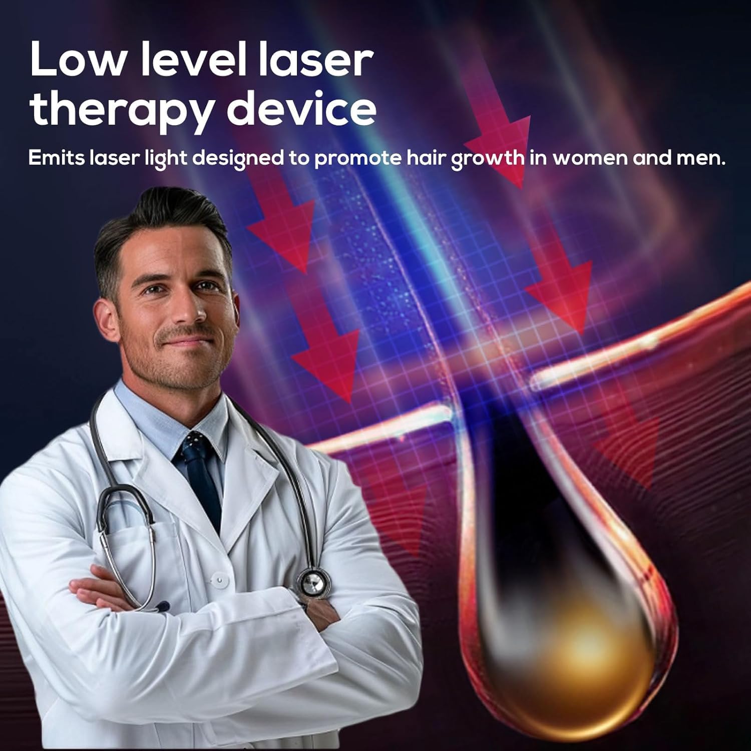 Vavis Lasercomb-001 scalp contact for safe, even light distribution on the scalp