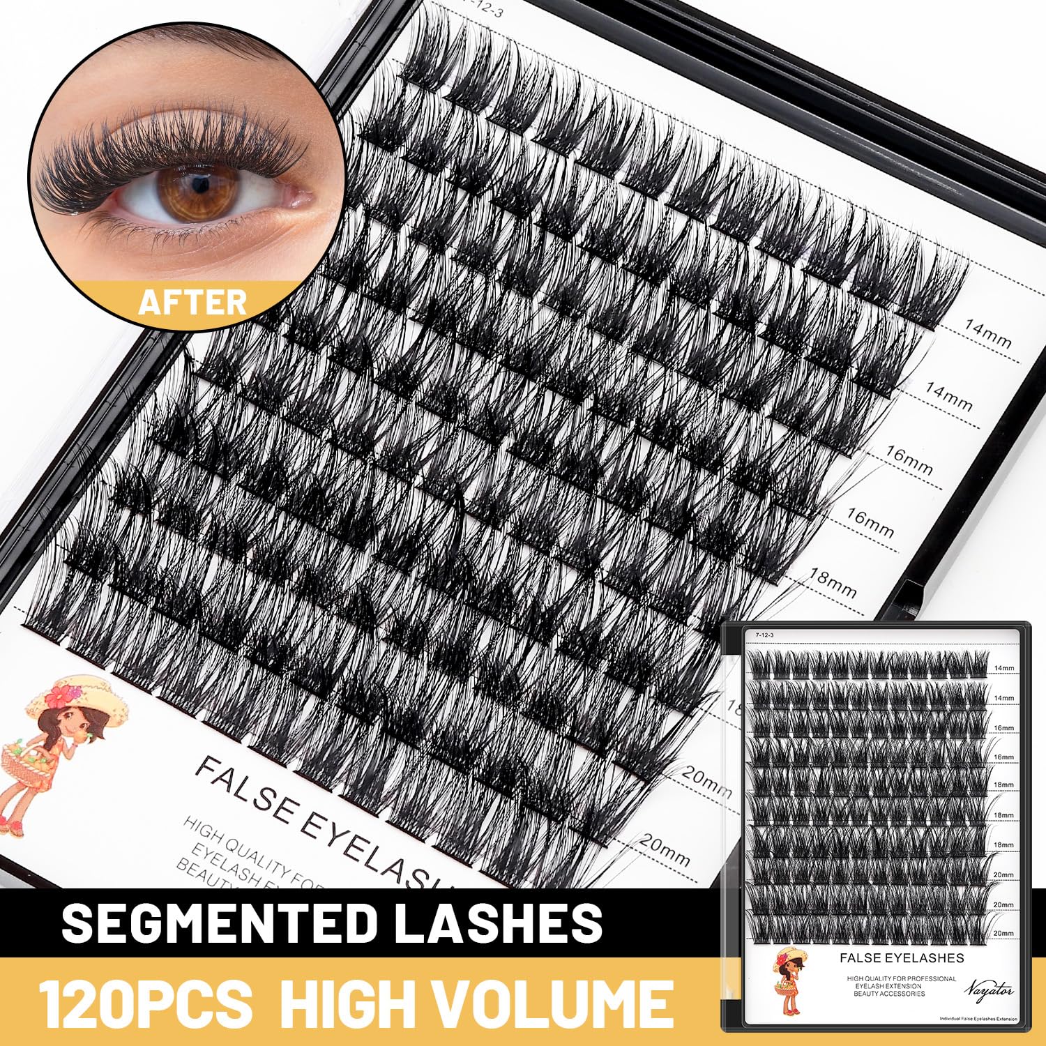 Wide stem lashes designed for easy grafting and reusable wear