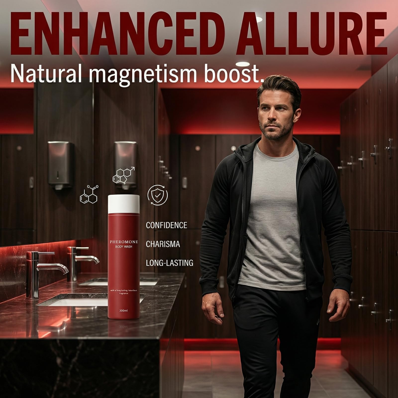 Vbolre Fragrances Pheromone Body Wash moisturized-skin after shower for smooth comfort.