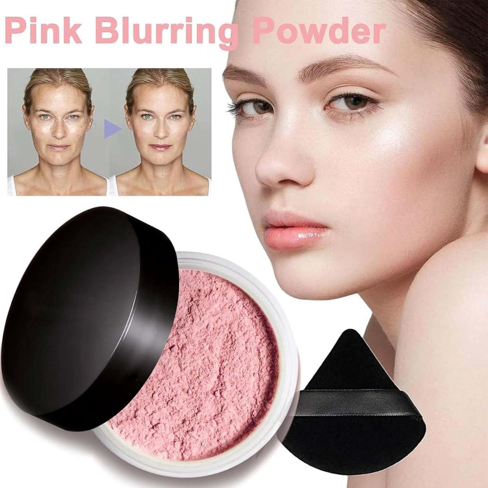 Vbolre Pink Blurring Powder application brush enables easy precision for seamless setting.
