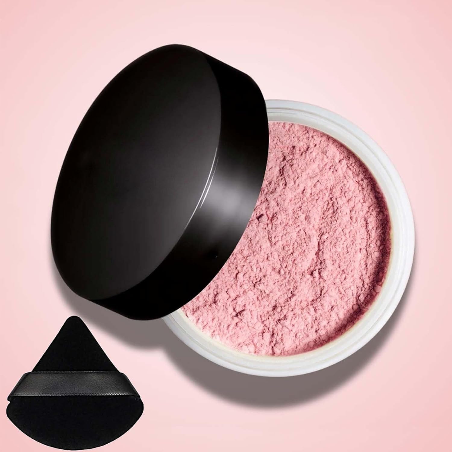 Vbolre Pink Blurring Powder compact delivers a matte, shine-free finish for natural-looking skin.
