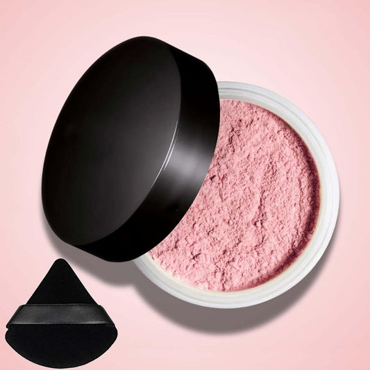 Vbolre Pink Blurring Powder compact delivers a matte, shine-free finish for natural-looking skin.