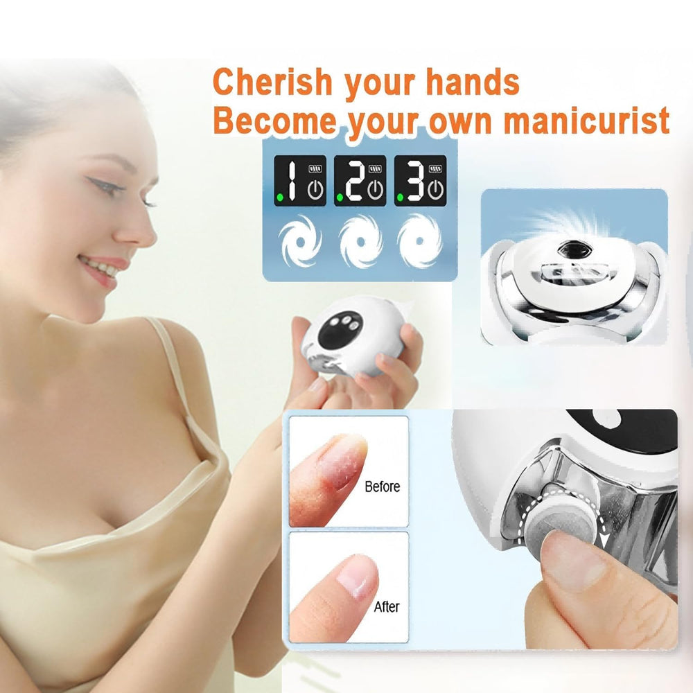 VBXBKC electric nail clipper 360 storage image emphasizes safe, portable design