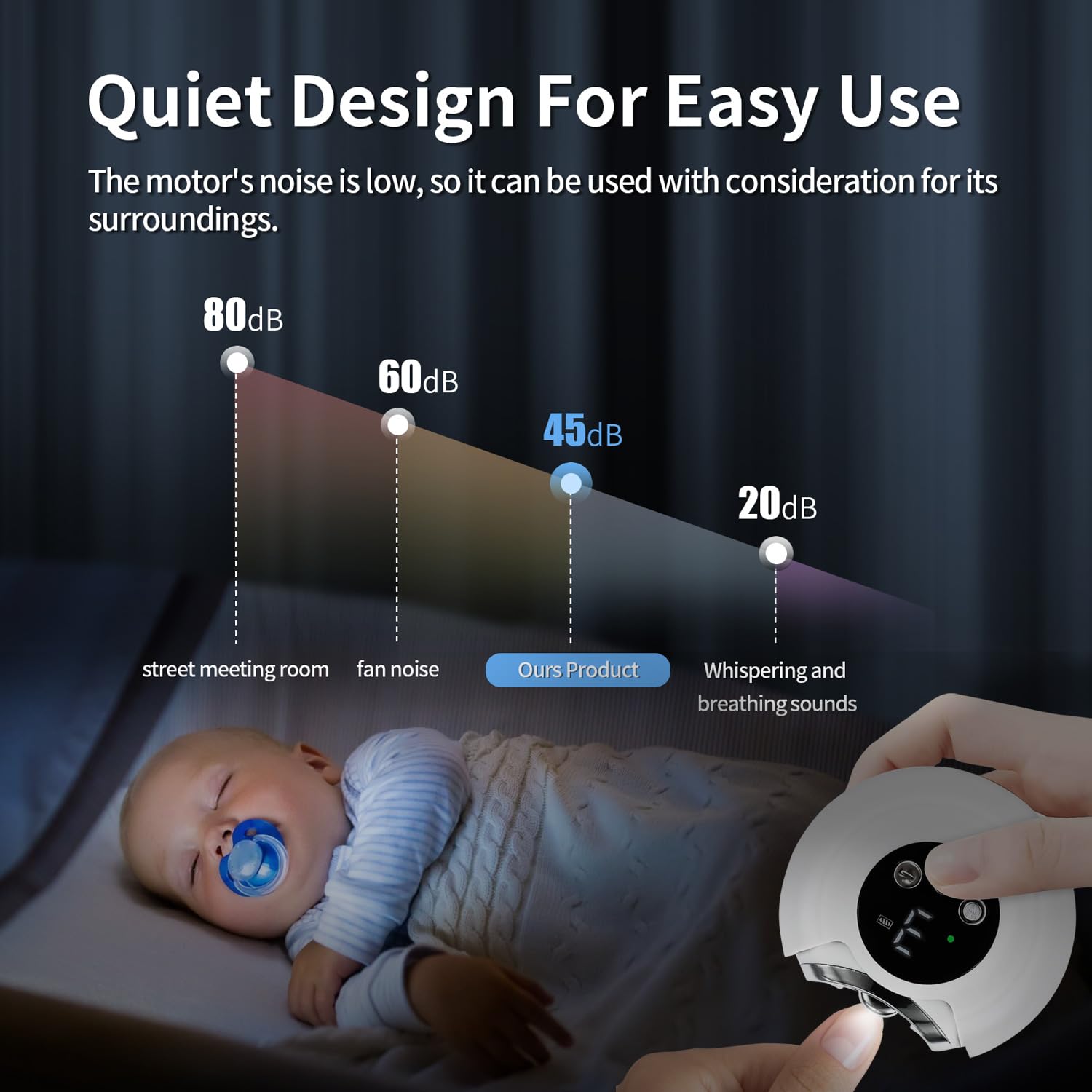 VBXBKC electric nail clipper low-noise operation conveys quiet daily use