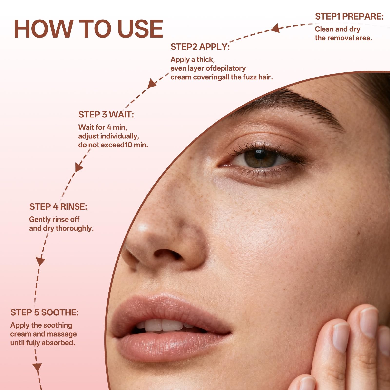 Veakson product on face ready for makeup after treatment.