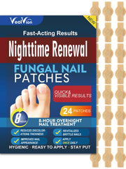 Vealvion Nail Patches packaging shows ready-to-use overnight care for damaged nails