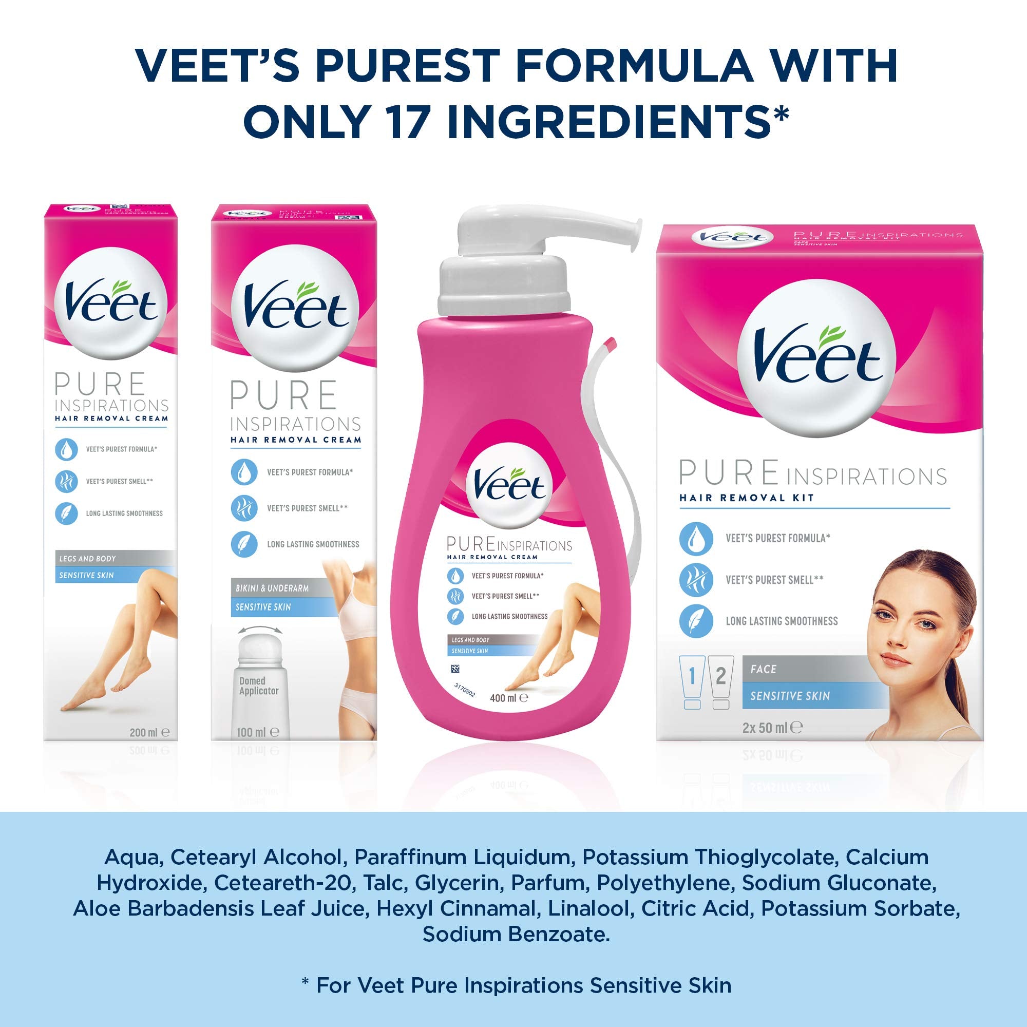 Veet Face Cream Kit Sensitive after use skin feels soft