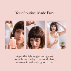 VEGAMOUR GRO Hair Serum showcasing healthier-looking hair.