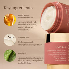 VEGAMOUR HYDR-8 after-use shine and softness on styled hair