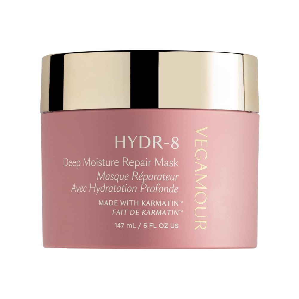 VEGAMOUR HYDR-8 jar closeup showing luxurious hydration for all hair types