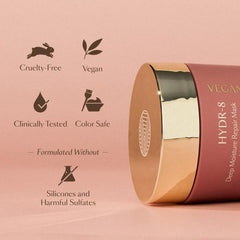 VEGAMOUR HYDR-8 floral vanilla scent captured in the bottle
