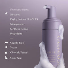 VEGAMOUR UPLIFT non-sticky-finish indicates touchable softness