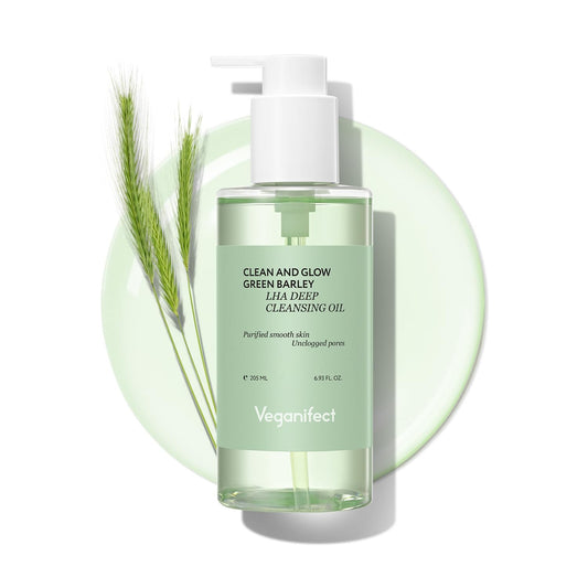 VEGANIFECT Hydrating Light Cleansing Oil bottle pouring for makeup removal