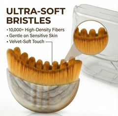 VEKDERTAGE Lymphatic Contour Brush ergonomic palm-fit grip offers precise control.