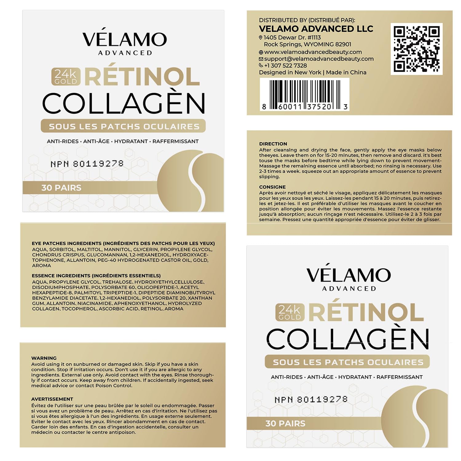 VELAMO ADVANCED 60-count box visual highlights value and convenience