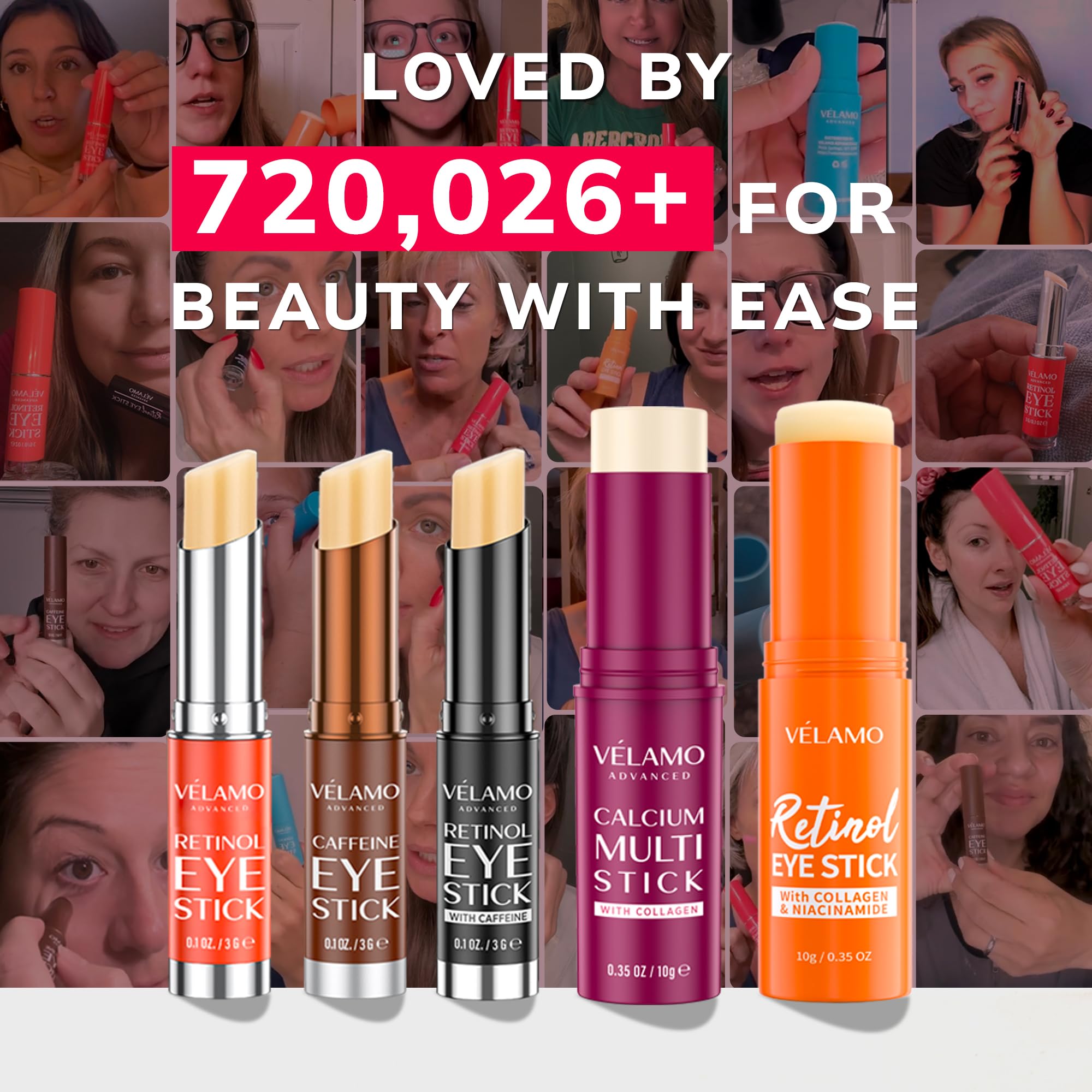 VELAMO ADVANCED Calcium Multi Balm Stick bakuchiol ingredient for gentle care.