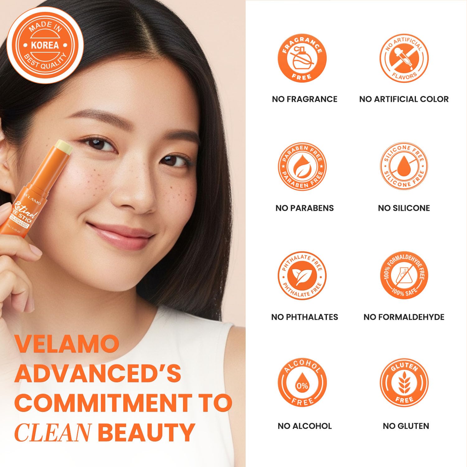 VELAMO ADVANCED Retinol Eye Stick silky texture ideal for daily use