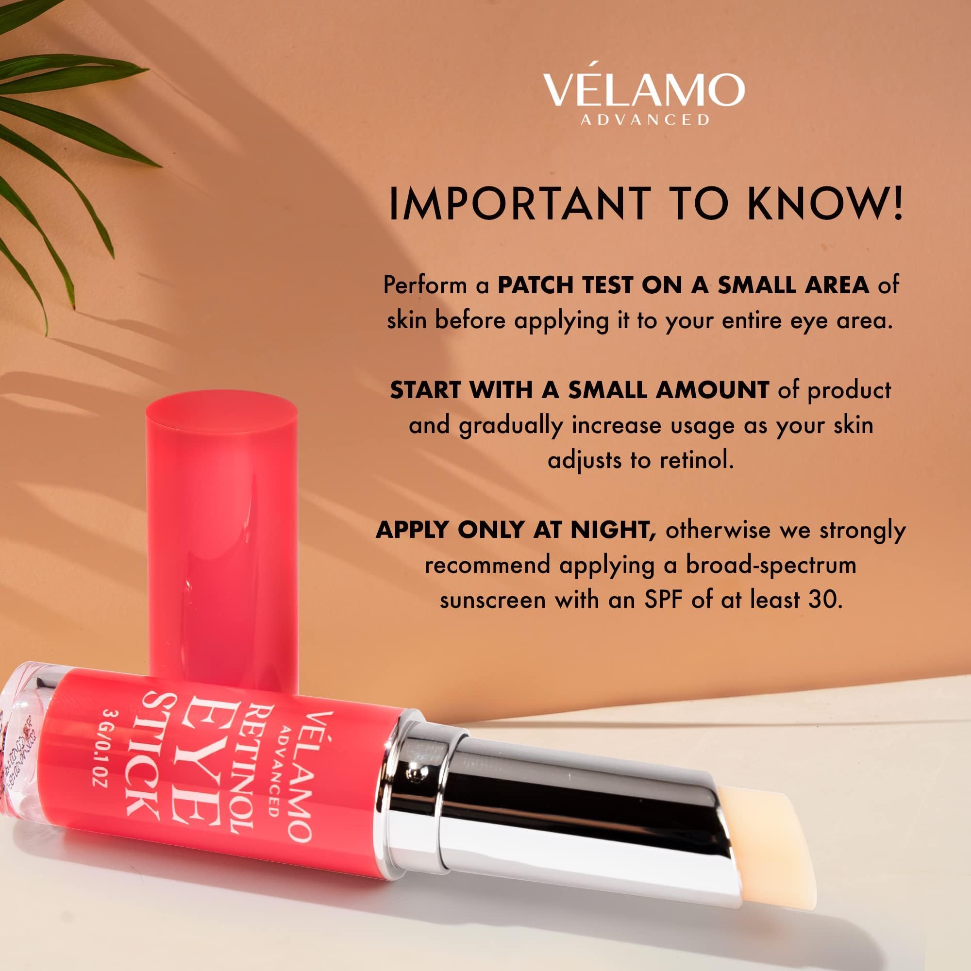 Two-piece Velamo Advanced eye stick set displayed as a compact duo.